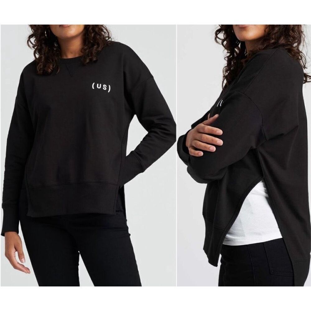Universal Standard Black High Low Hem Pullover Sweatshirt Size Medium - Picture 10 of 10